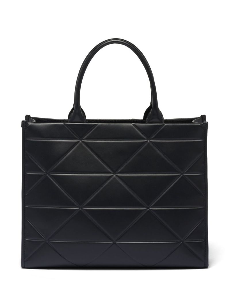 Black Large Leather Tote Bag