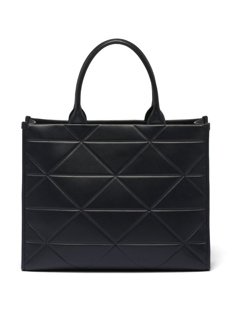 Black Large Leather Tote Bag