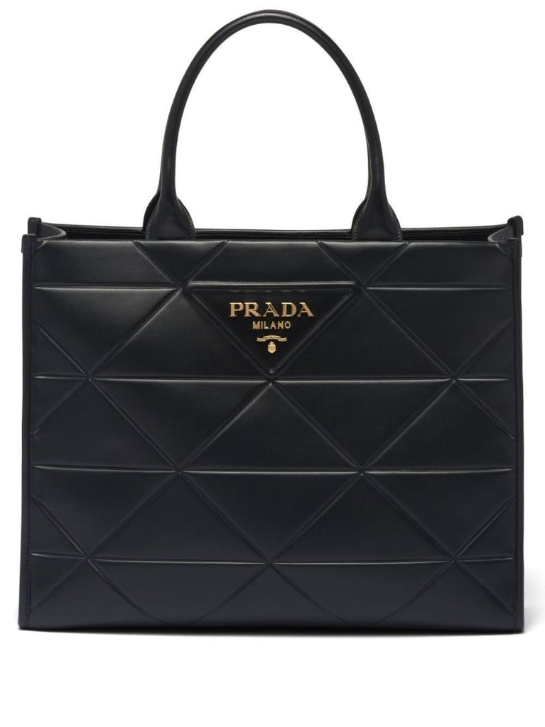 Black Large Leather Tote Bag