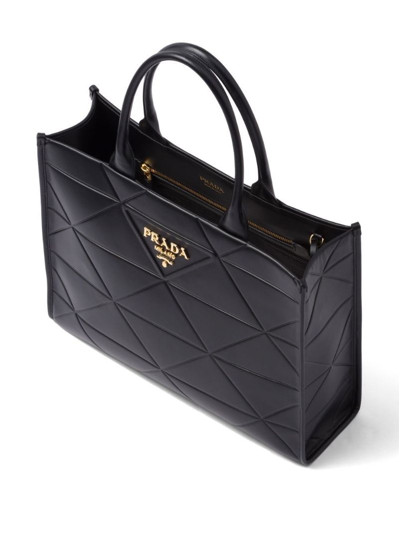 Black Large Leather Tote Bag