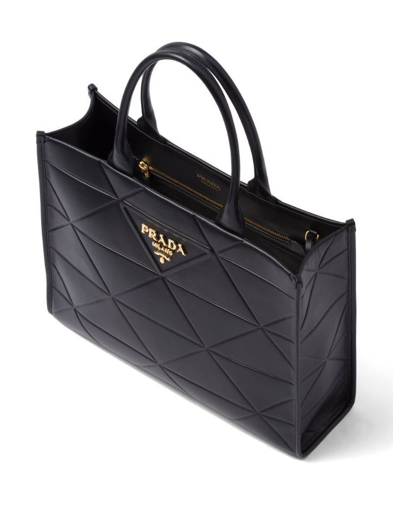 Black Large Leather Tote Bag