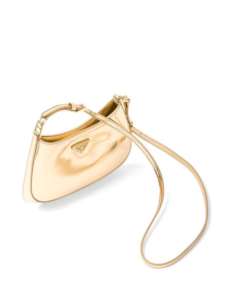 Gold Metallic Leather Shoulder Bag