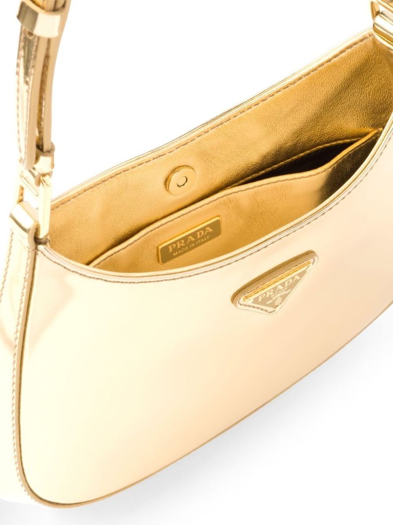 Gold Metallic Leather Shoulder Bag