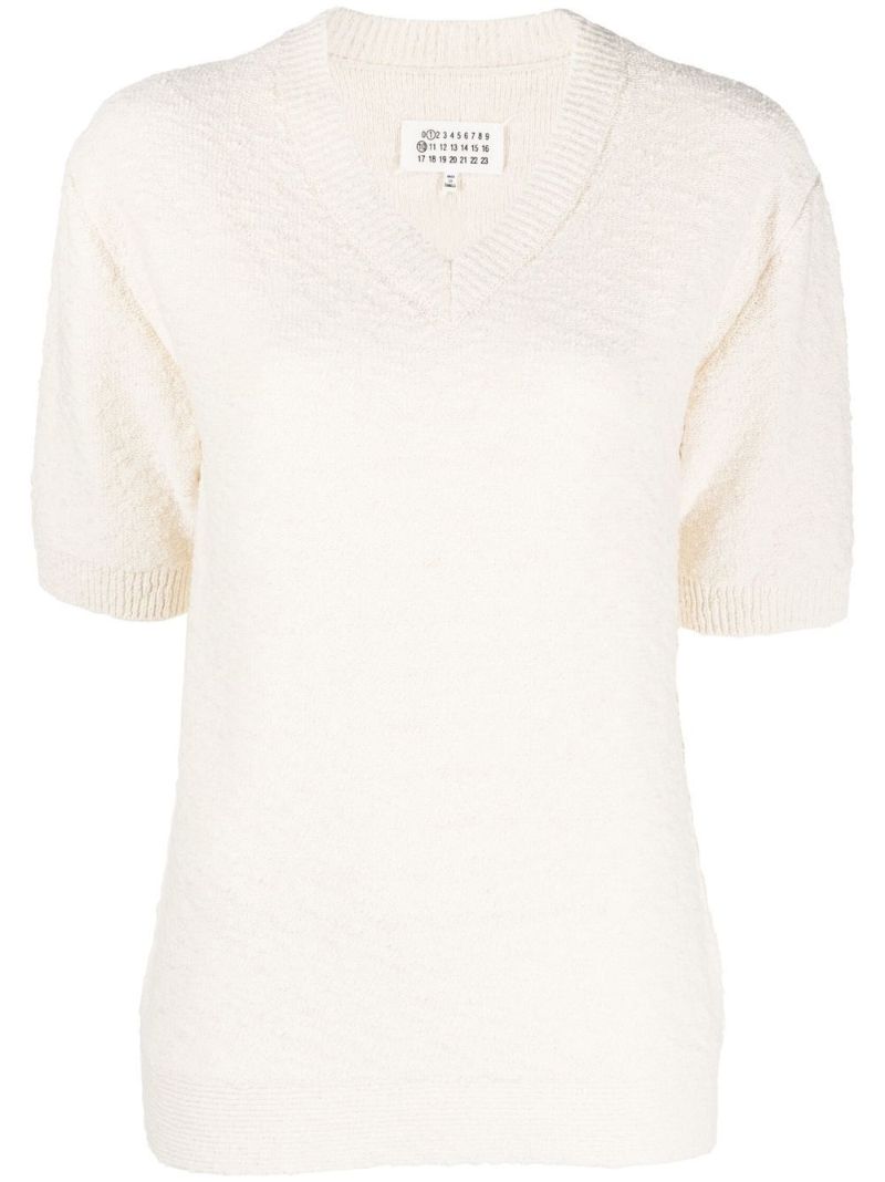 Neutral Nostalgic BouclÃ_x0083_Â© Knit Top