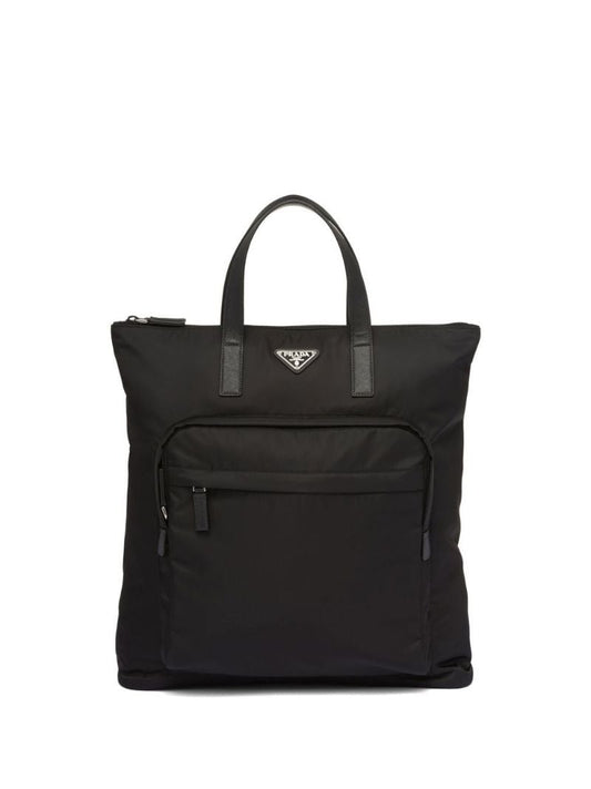 Re-nylon Saffiano-leather Tote Bag
