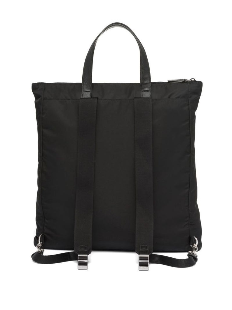 Re-nylon Saffiano-leather Tote Bag