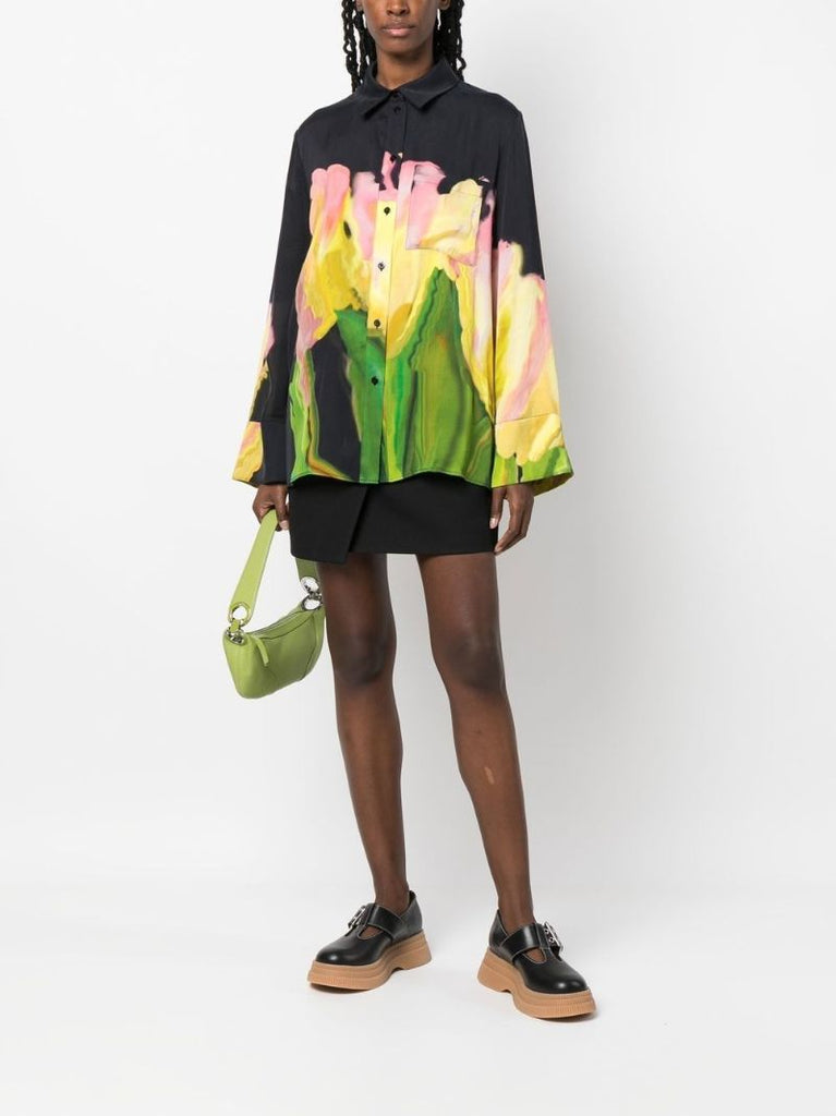 Green Summer Printed Shirt