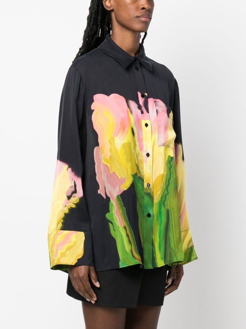 Green Summer Printed Shirt