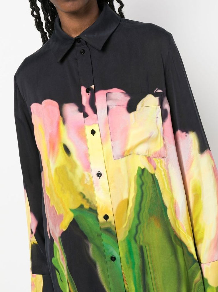 Green Summer Printed Shirt