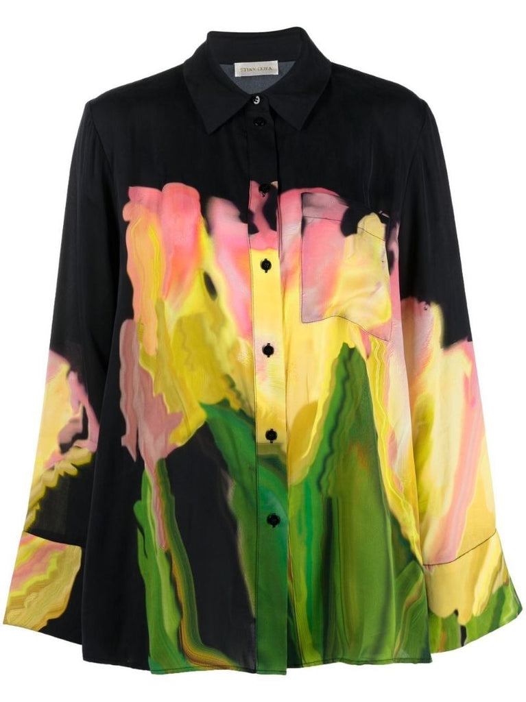 Green Summer Printed Shirt