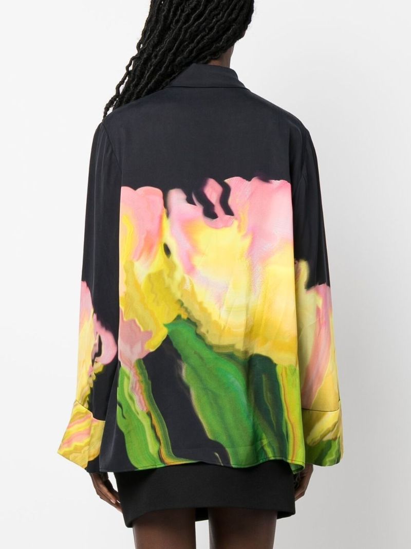 Green Summer Printed Shirt