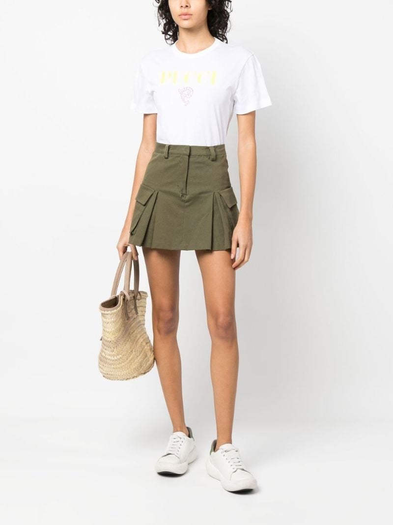 White Pesci Logo Print T-shirt