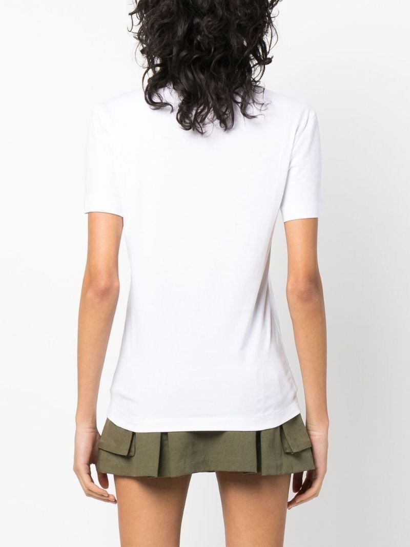 White Pesci Logo Print T-shirt