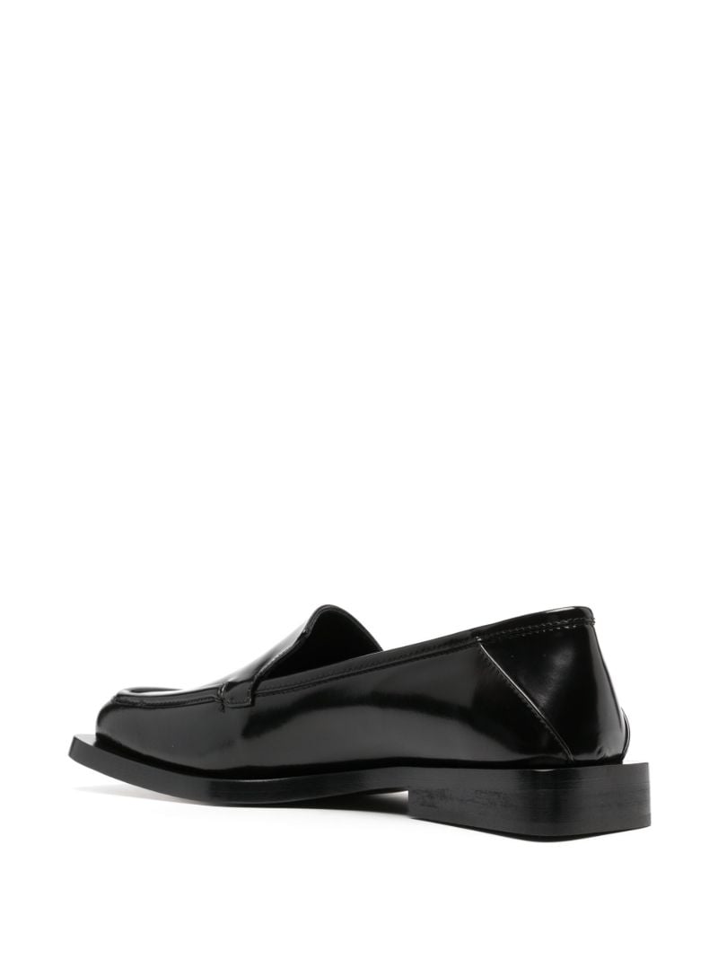 Black Micol Leather Loafers