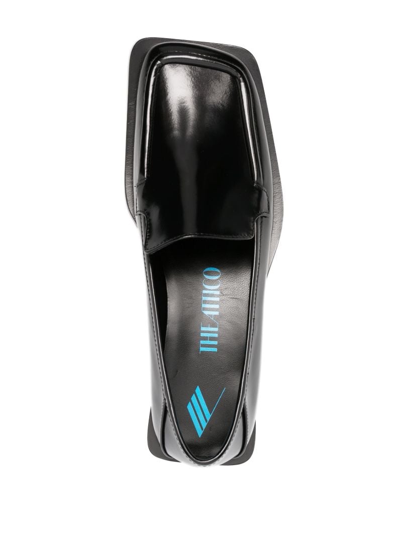 Black Micol Leather Loafers