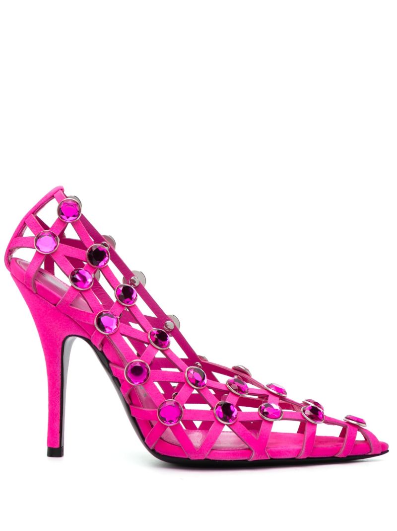 Pink Grid 105 Suede Pumps