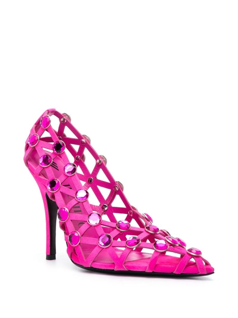 Pink Grid 105 Suede Pumps