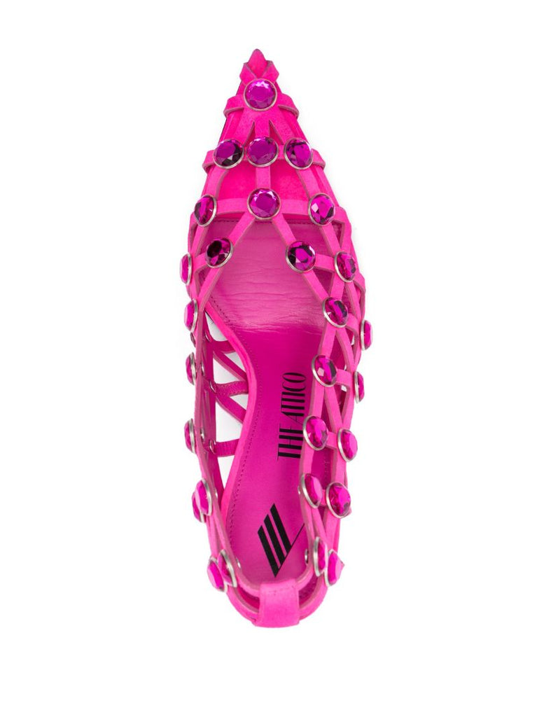 Pink Grid 105 Suede Pumps