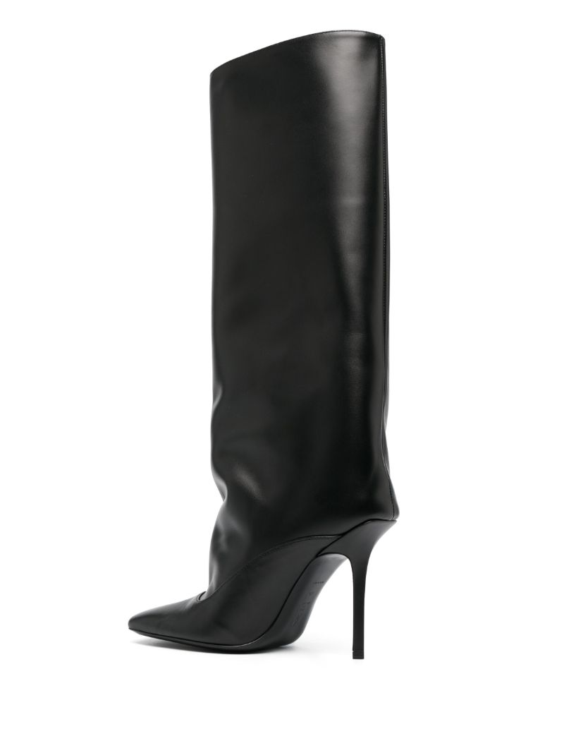 Black Sienna 105 Leather Knee-high Boots