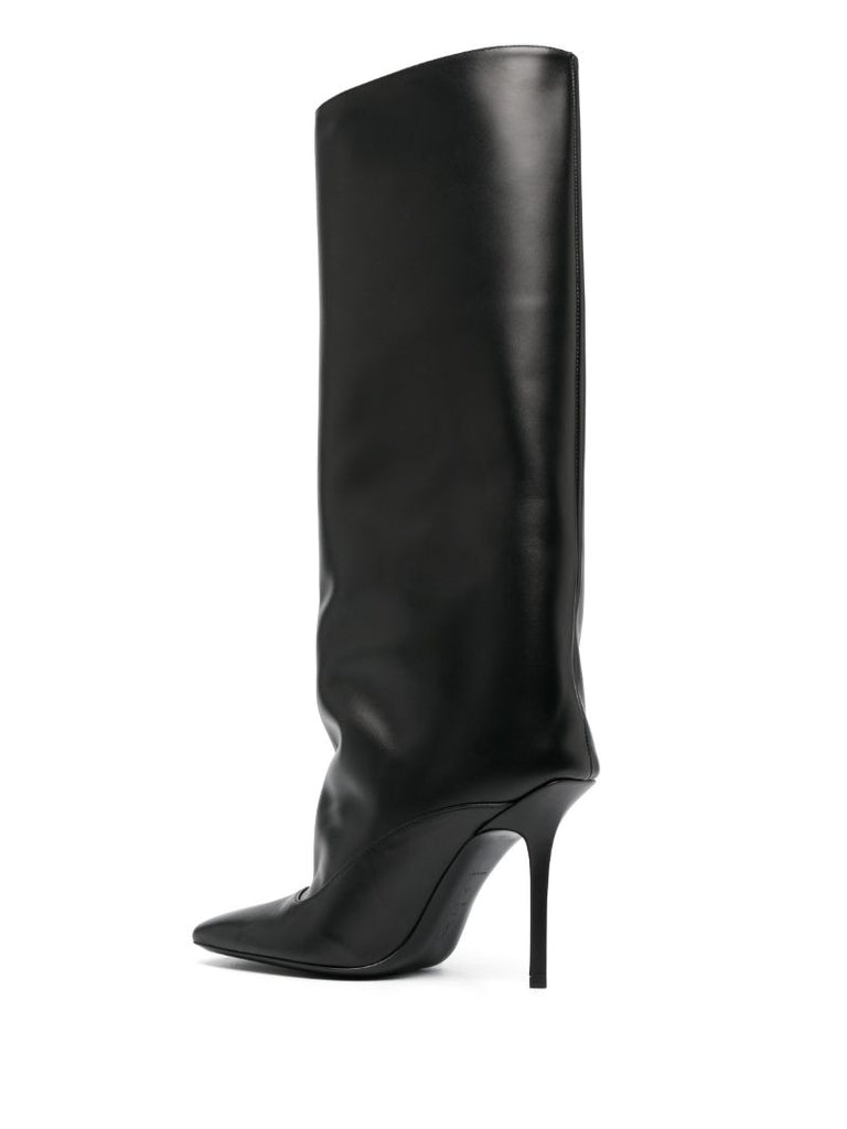 Black Sienna 105 Leather Knee-high Boots