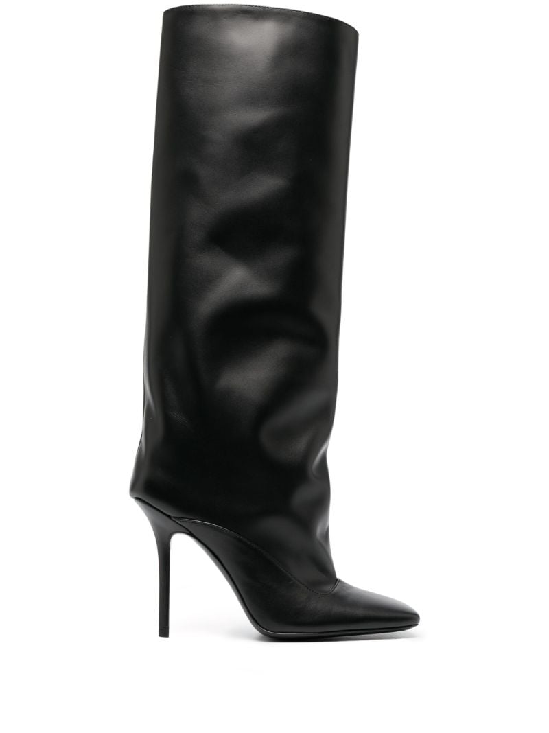 Black Sienna 105 Leather Knee-high Boots