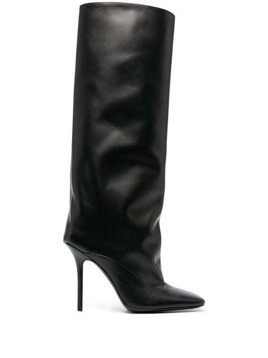 Black Sienna 105 Leather Knee-high Boots