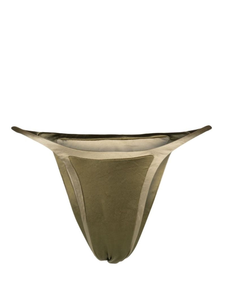 Green Forward Satin Bikini Briefs