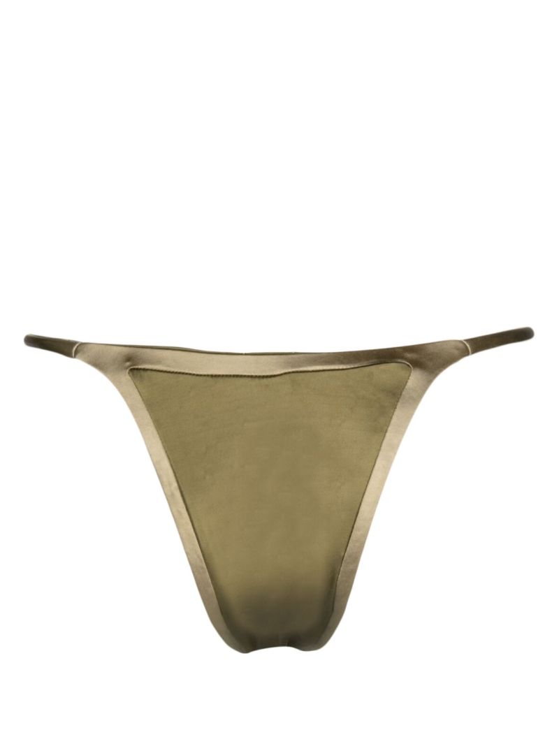 Green Forward Satin Bikini Briefs