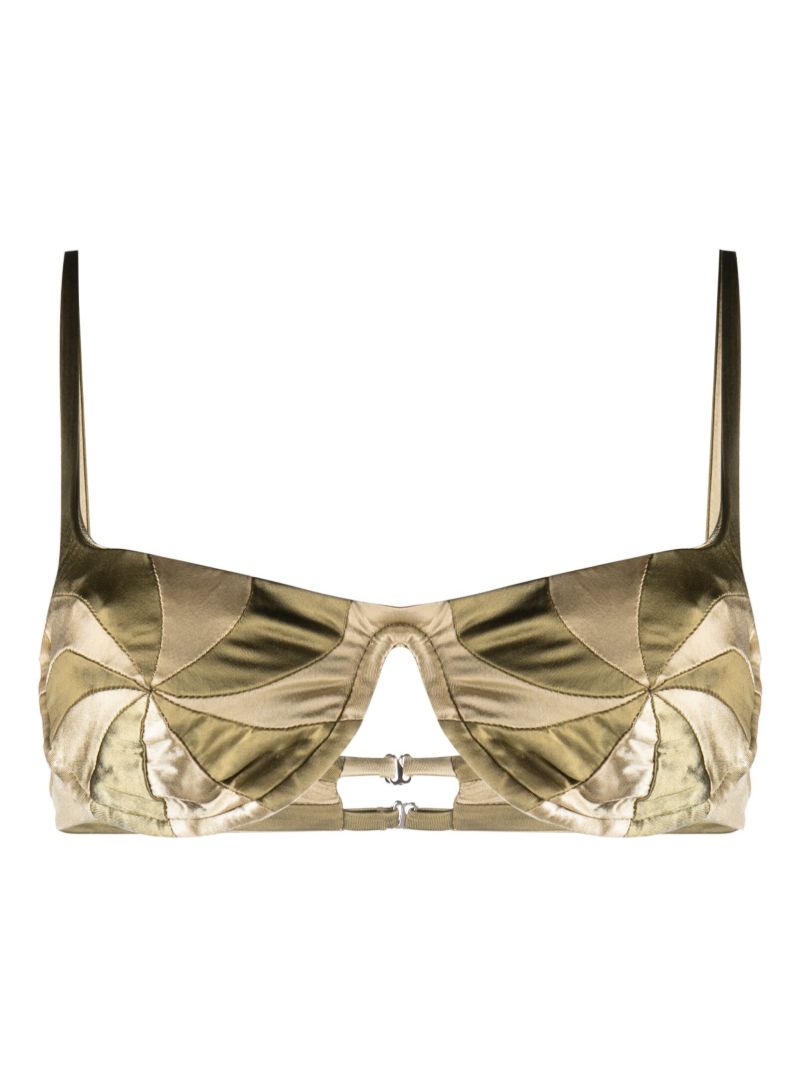 Gold-tone Hypnosis Reversible Bikini Top
