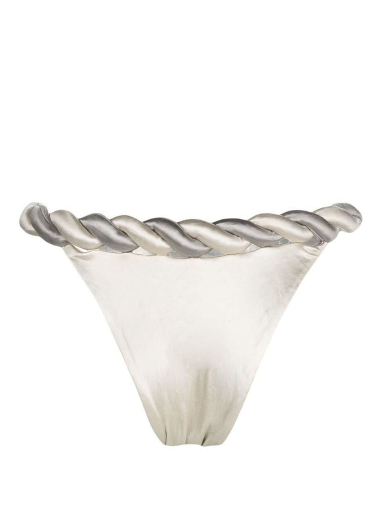 Silver-tone Braided Bikini Briefs