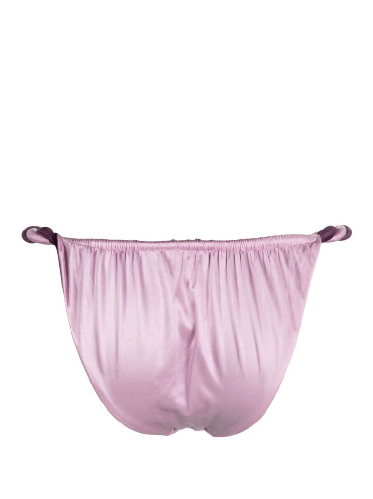Purple Twist Strap Bikini Briefs