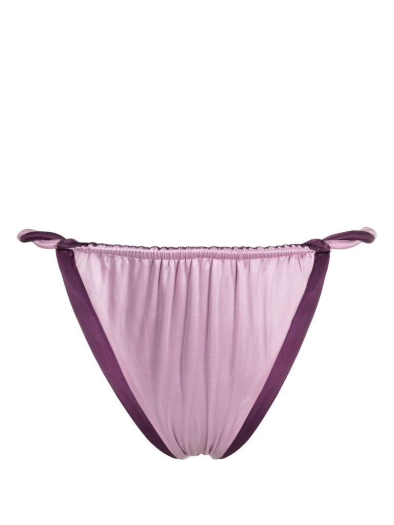 Purple Twist Strap Bikini Briefs