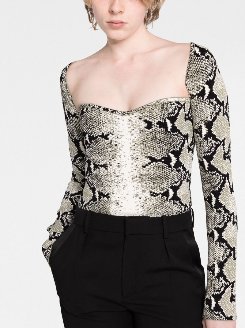 Grey the Maddy Snake-print Top