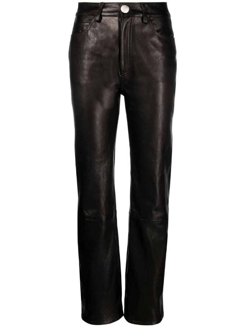 The Danielle Straight-leg Leather Trousers