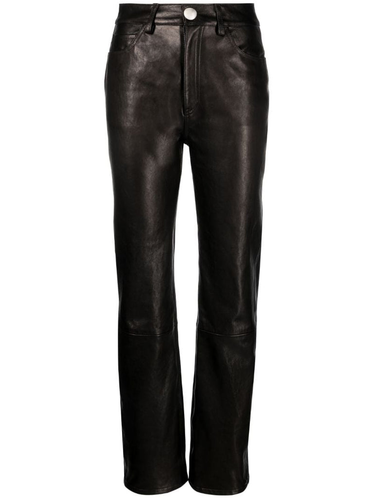 The Danielle Straight-leg Leather Trousers