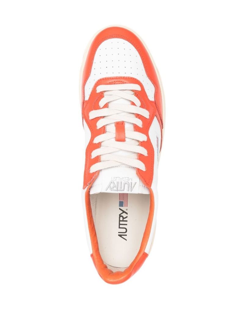 Orange Medalist Panelled Sneakers