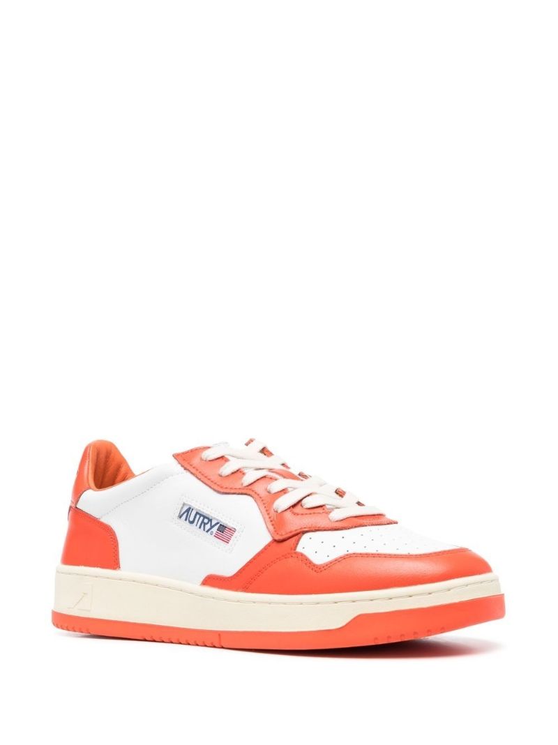 Orange Medalist Panelled Sneakers