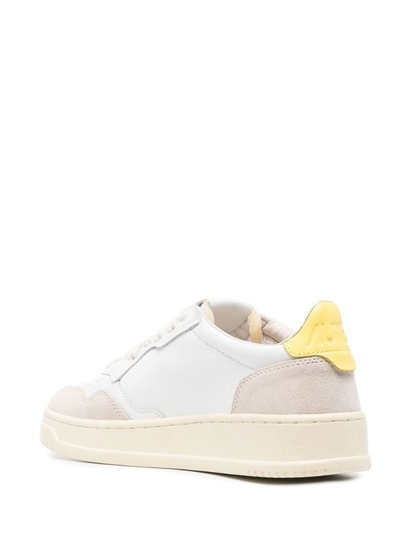 White Medalist Leather Sneakers