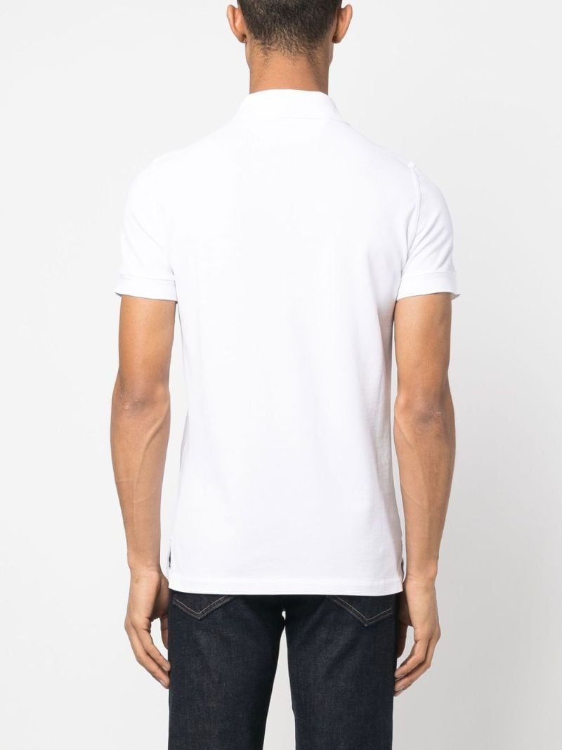 White Cotton Polo Shirt