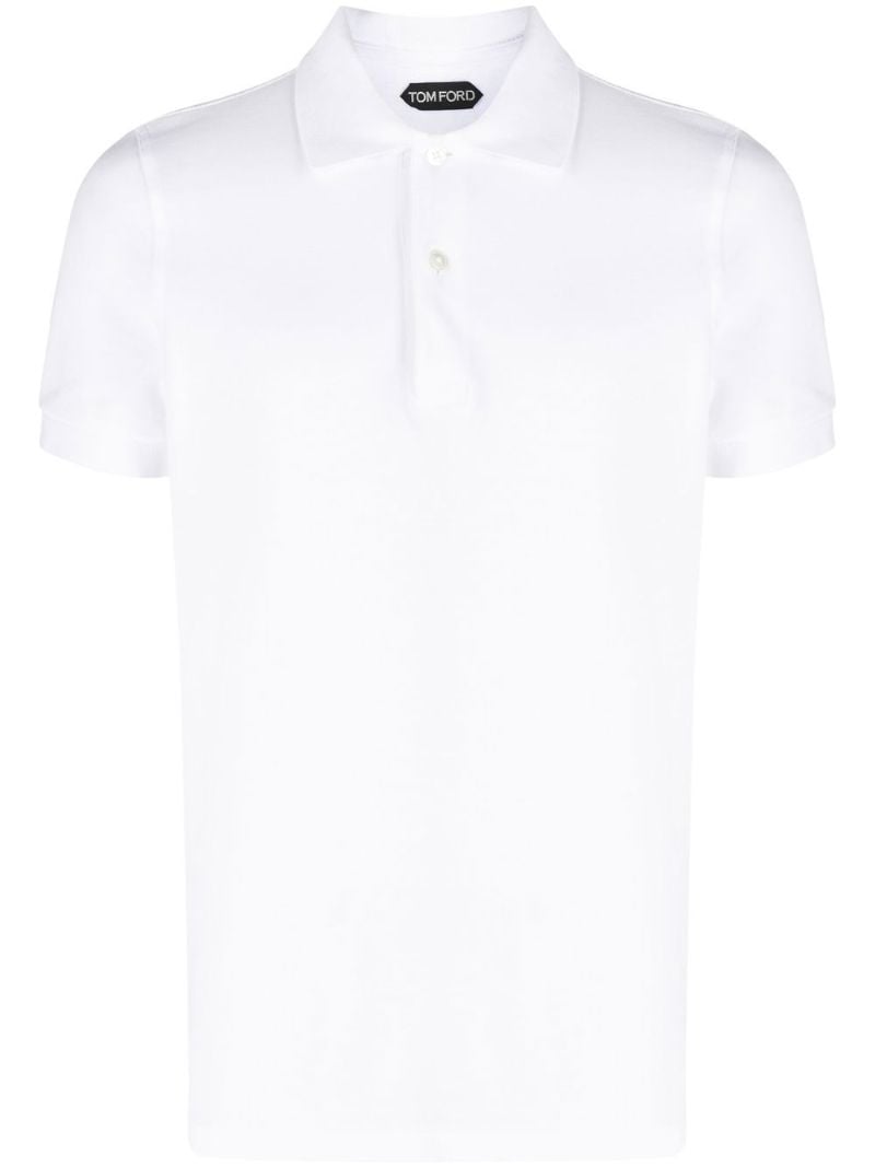 White Cotton Polo Shirt