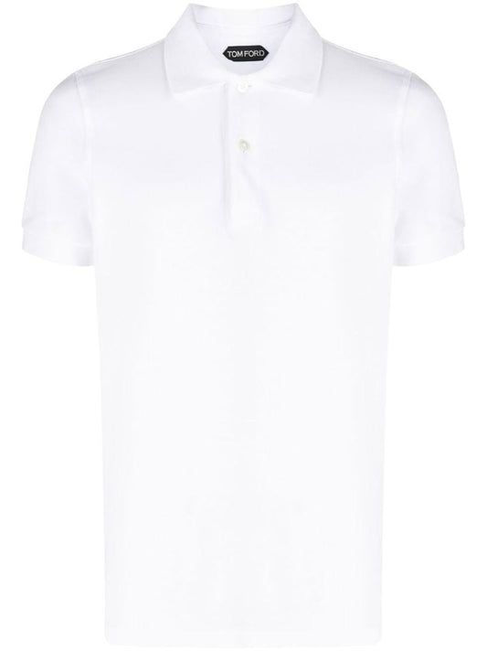 White Cotton Polo Shirt