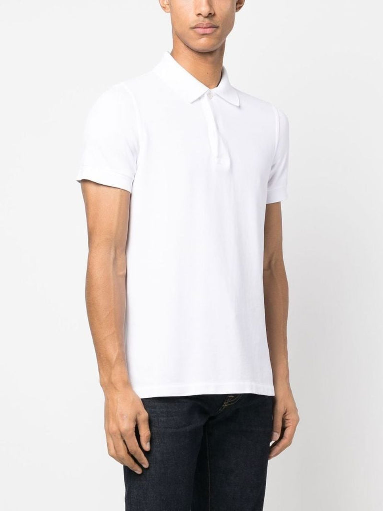 White Cotton Polo Shirt