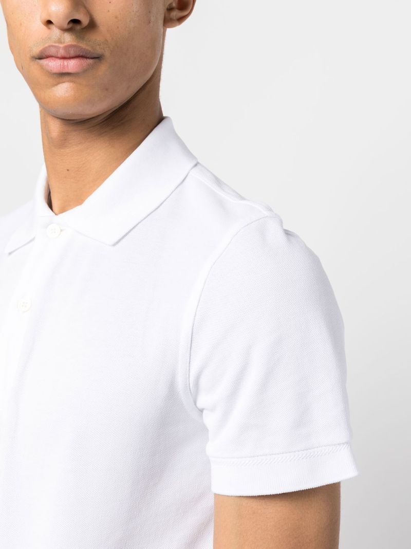 White Cotton Polo Shirt