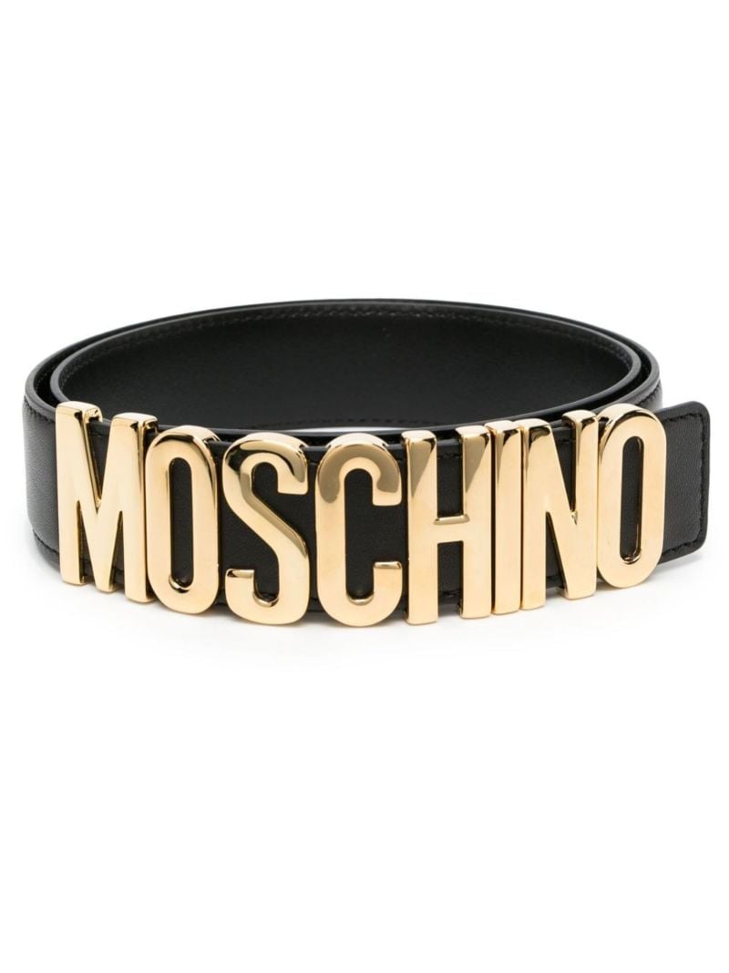Black Logo-plaque Buckle Belt