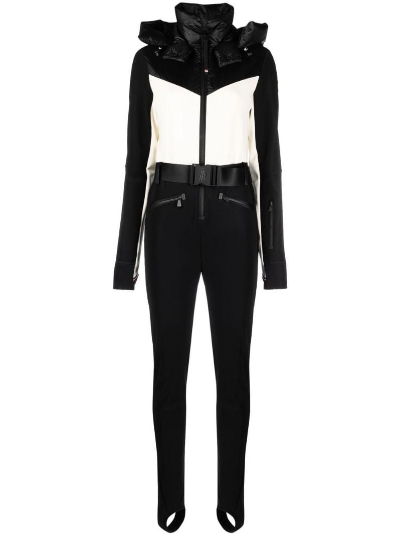 Black Hooded Stirrup Skisuit