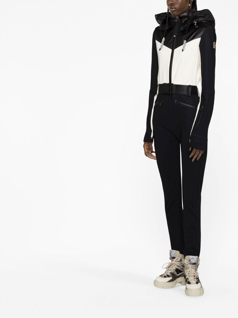 Black Hooded Stirrup Skisuit