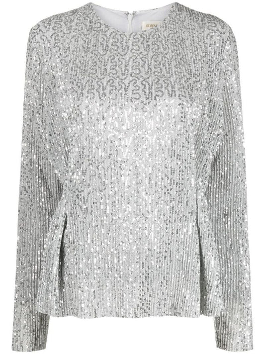 Silver Gloria Sequinned Top