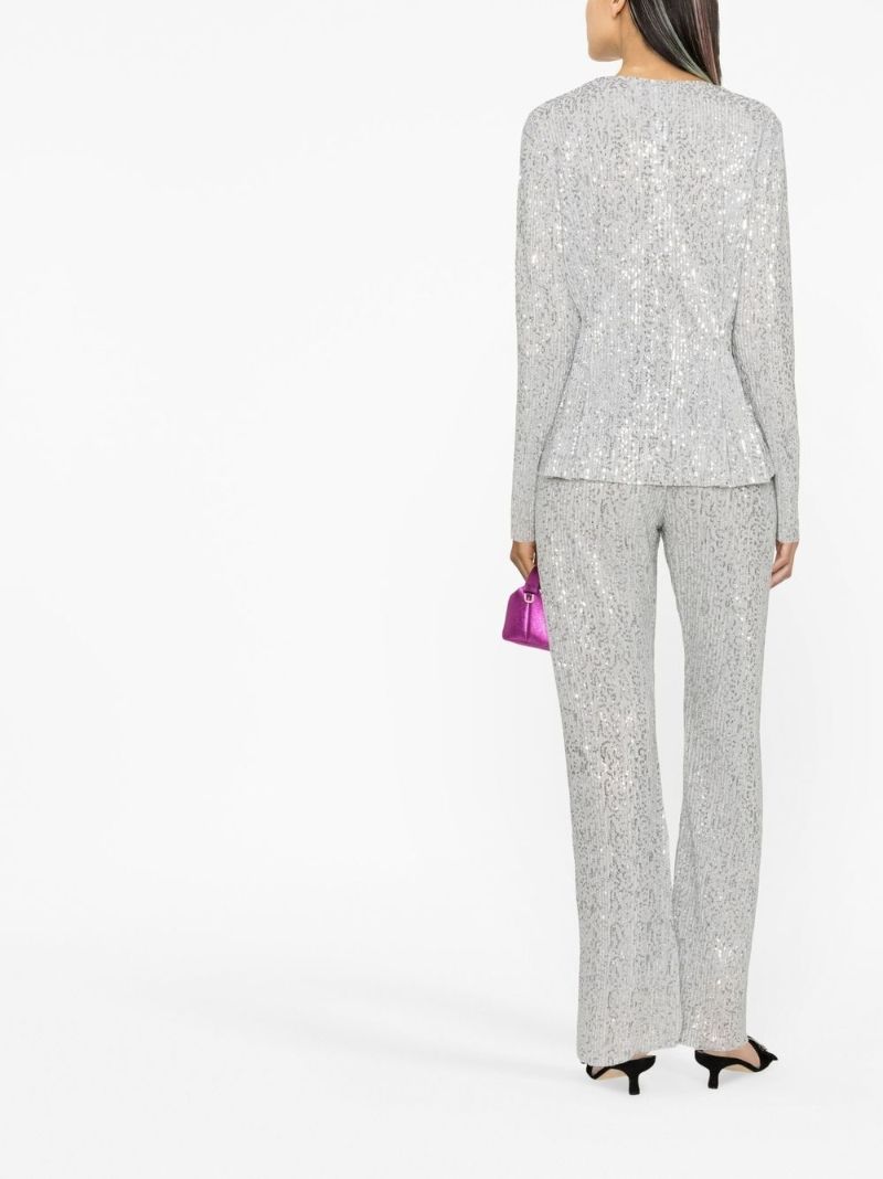 Silver Markus Sequinned Trousers