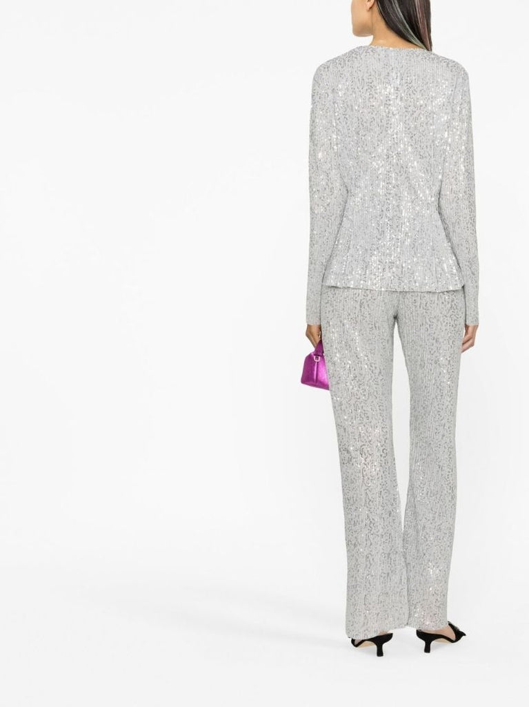 Silver Markus Sequinned Trousers