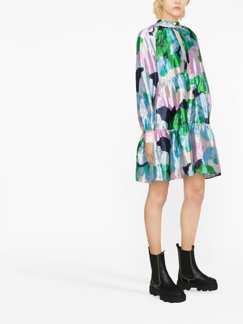 Blue Jasmine Tiered Mini Dress